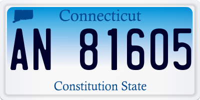 CT license plate AN81605