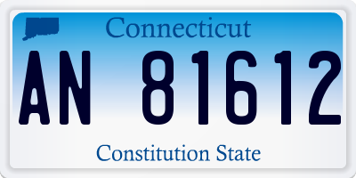 CT license plate AN81612