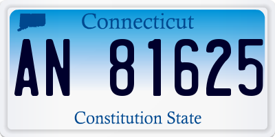 CT license plate AN81625