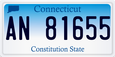 CT license plate AN81655