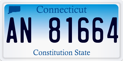 CT license plate AN81664
