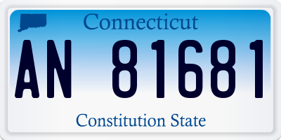 CT license plate AN81681