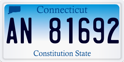 CT license plate AN81692