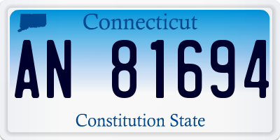 CT license plate AN81694