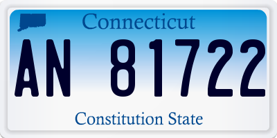 CT license plate AN81722
