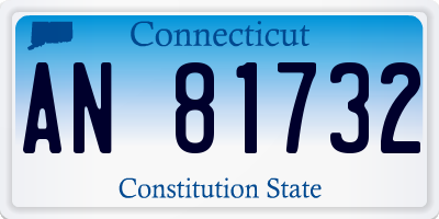 CT license plate AN81732