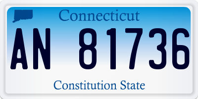 CT license plate AN81736