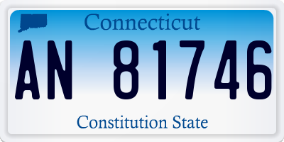 CT license plate AN81746