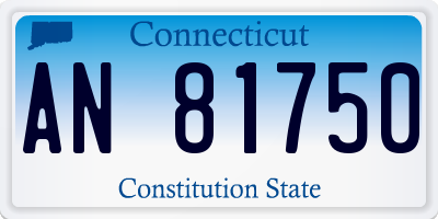 CT license plate AN81750