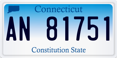 CT license plate AN81751