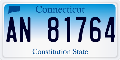 CT license plate AN81764