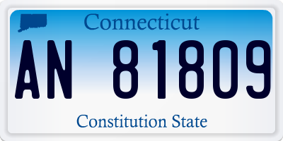 CT license plate AN81809