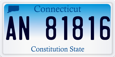 CT license plate AN81816