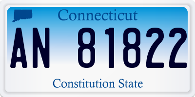 CT license plate AN81822