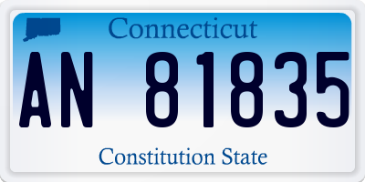 CT license plate AN81835