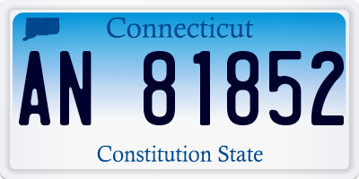 CT license plate AN81852