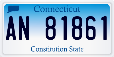 CT license plate AN81861