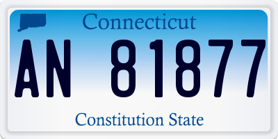 CT license plate AN81877