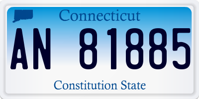 CT license plate AN81885