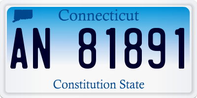 CT license plate AN81891