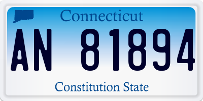 CT license plate AN81894