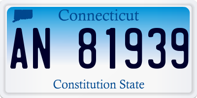 CT license plate AN81939