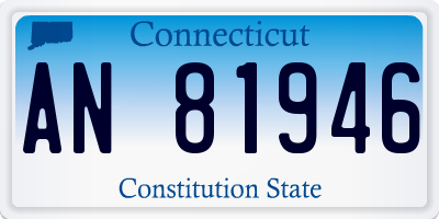 CT license plate AN81946