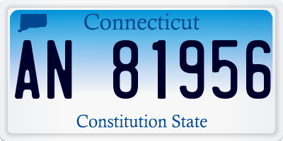 CT license plate AN81956