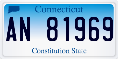 CT license plate AN81969