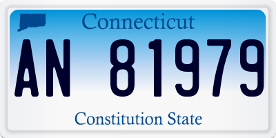 CT license plate AN81979