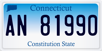 CT license plate AN81990