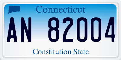 CT license plate AN82004