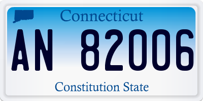 CT license plate AN82006
