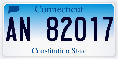 CT license plate AN82017