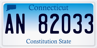 CT license plate AN82033