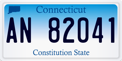 CT license plate AN82041