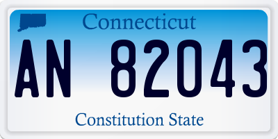 CT license plate AN82043