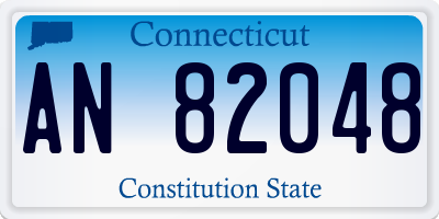 CT license plate AN82048