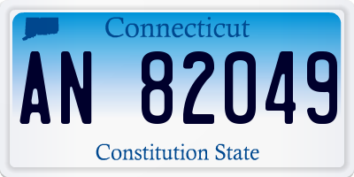 CT license plate AN82049