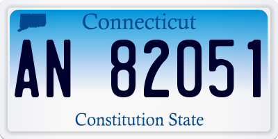 CT license plate AN82051