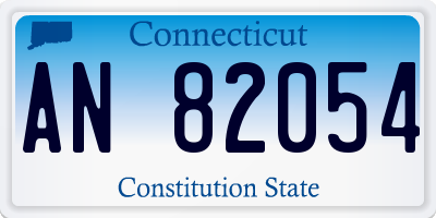 CT license plate AN82054