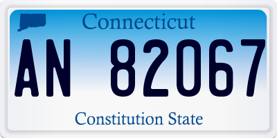 CT license plate AN82067