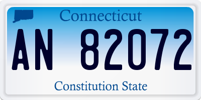 CT license plate AN82072
