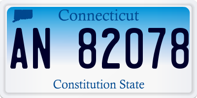 CT license plate AN82078