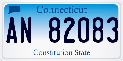 CT license plate AN82083