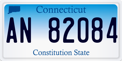 CT license plate AN82084