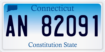 CT license plate AN82091