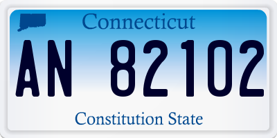 CT license plate AN82102