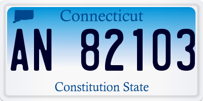 CT license plate AN82103