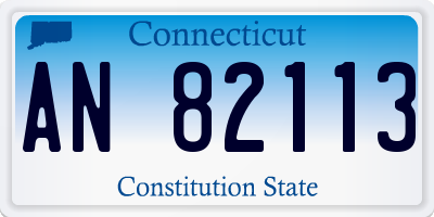 CT license plate AN82113